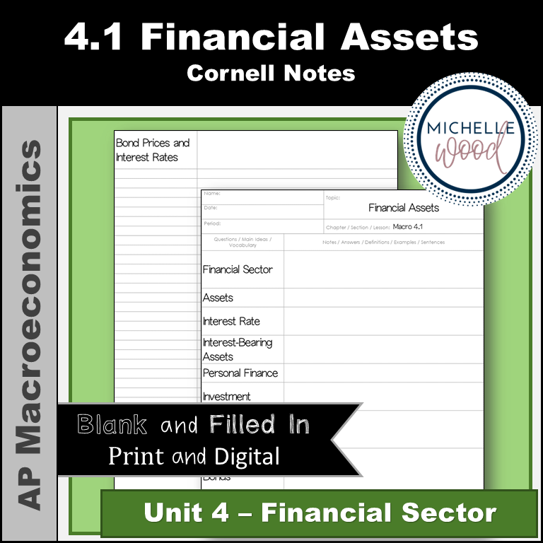 Asset Papper Note Macro 4.1 Financial Assets Notes - Michelle Wood