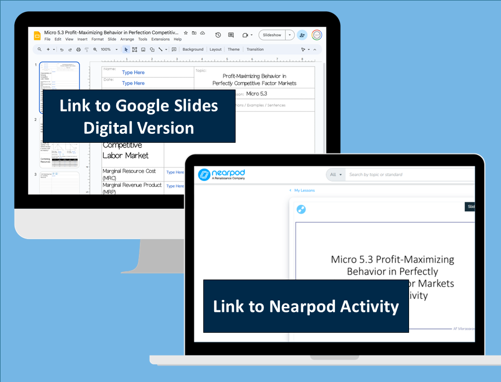 Micro 5.3 Profit Maximizing Behavior in Perfectly Competitive Factor ...